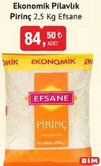 EFSANE EKONOMİK PİLAVLIK PİRİNÇ 2,5 KG EFSANE EKONOMİK PİLAVLIK PİRİNÇ 2,5 KG